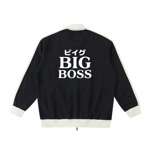 Big Boss Contrast Trim Stand Collar Jacket