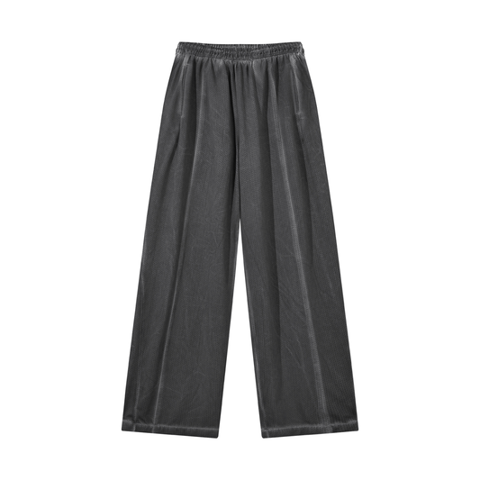 Unisex Vintage Wash Wide Leg Mesh Sweatpants